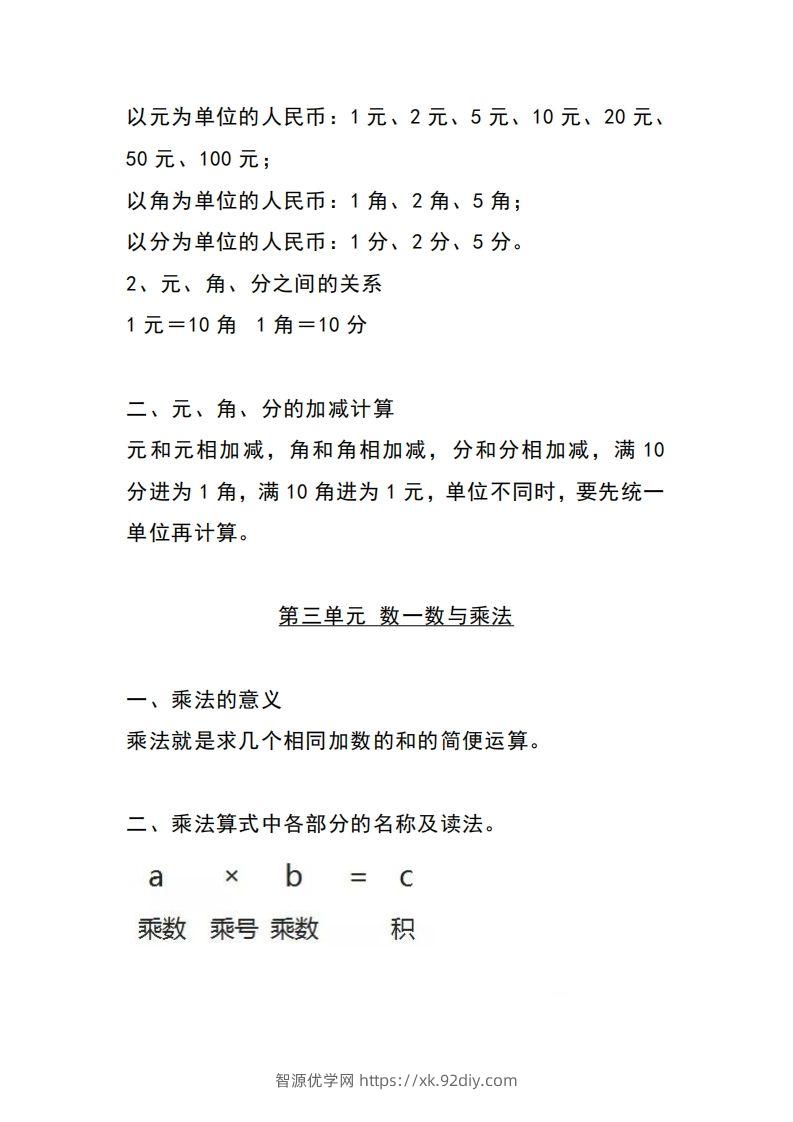 图片[2]-二上北师大数学知识点重点汇总-智源优学网
