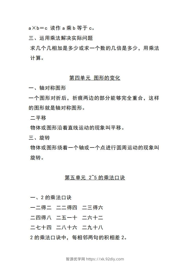 图片[3]-二上北师大数学知识点重点汇总-智源优学网