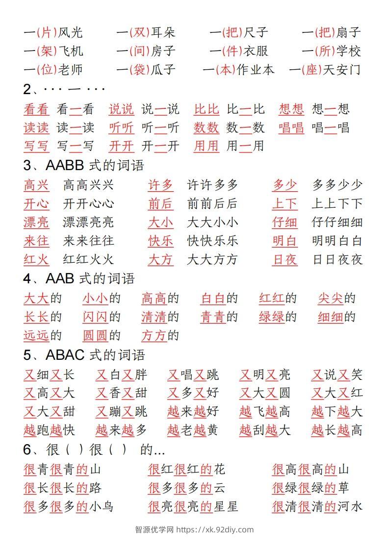 图片[2]-一年级语文上册期末重点复习总结-智源优学网