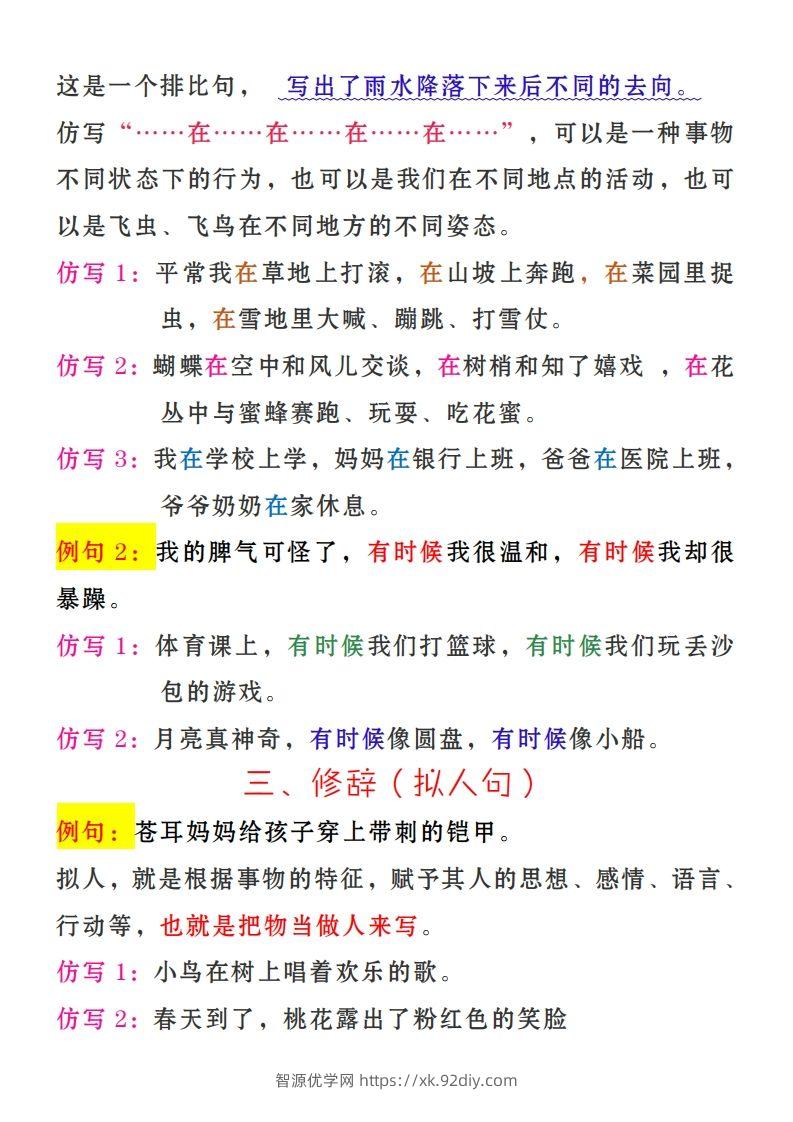 图片[2]-二上语文《第一单元》必考仿写句子-智源优学网