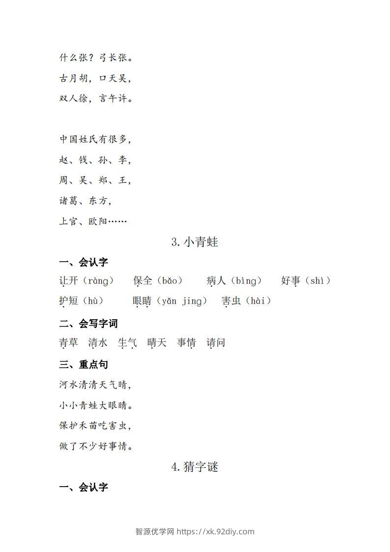 图片[2]-一下语每课+单元考点梳理汇总：常考+易错+积累19页-智源优学网