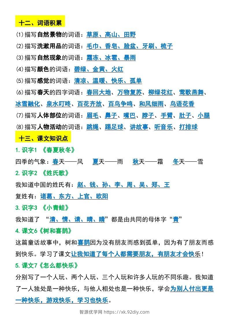 图片[3]-一年级下册语文期末复习考点总结-智源优学网