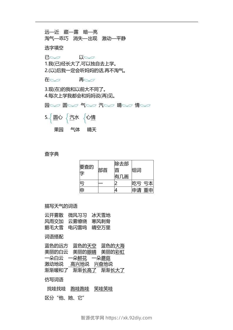 图片[3]-二上语文第七单元知识重点-智源优学网