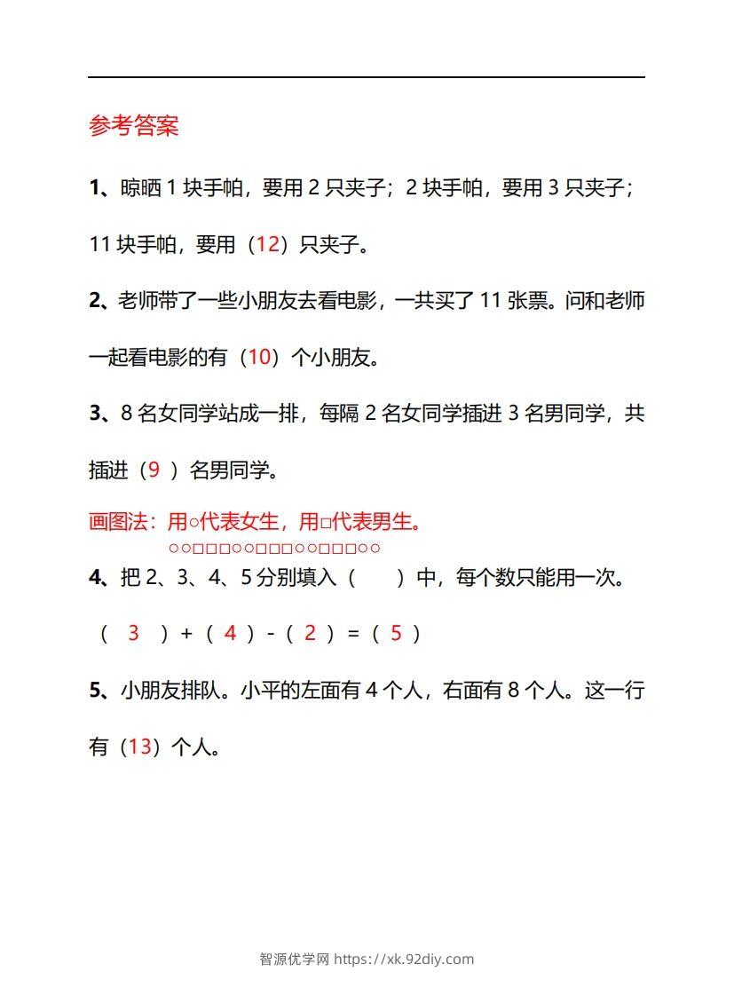 图片[2]-一年级下册数学思维训练30天-副本-智源优学网