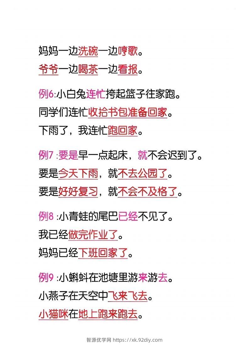 图片[2]-4_一年级语文下册仿写句子积累-智源优学网