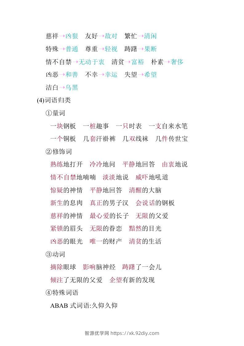 图片[3]-五年级语文下册第四单元知识小结（部编版）-智源优学网