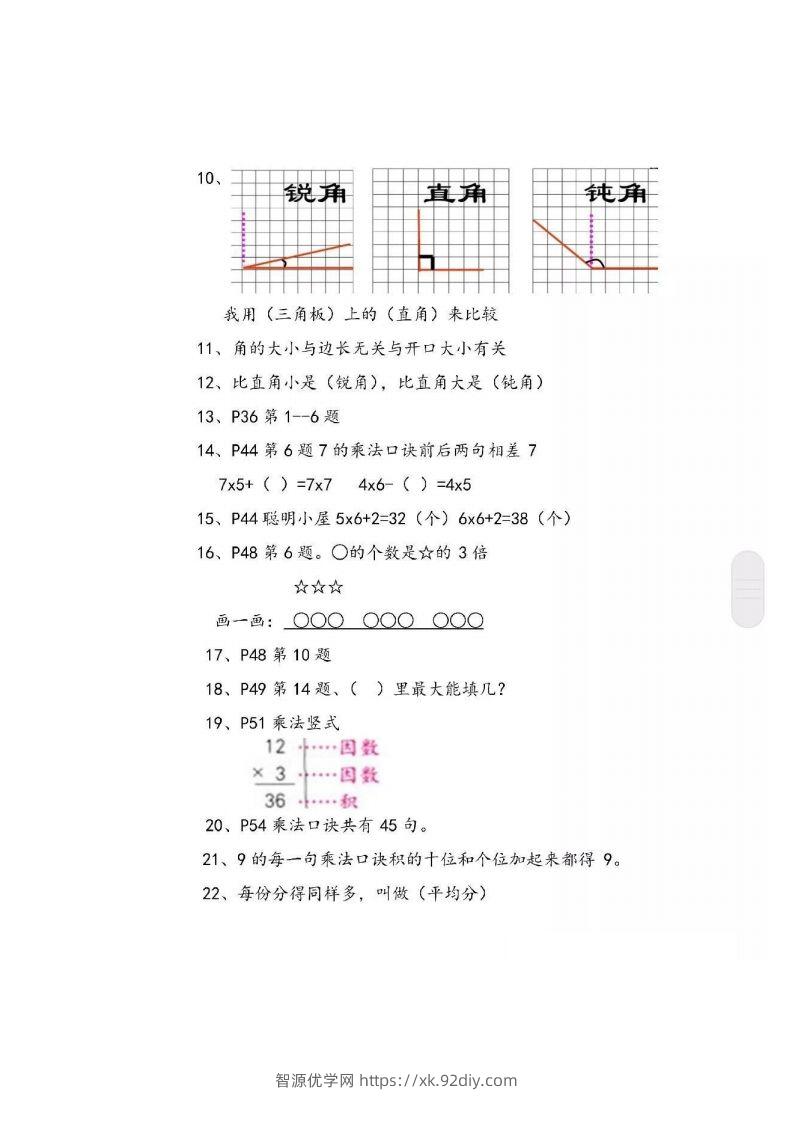 图片[2]-二上青岛版数学重点知识点预习()-智源优学网