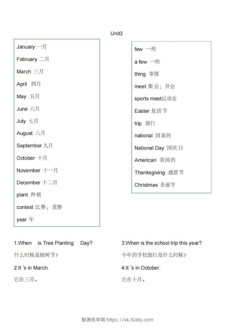 图片[3]-五年级英语下册单词表1（人教PEP版）-智源优学网