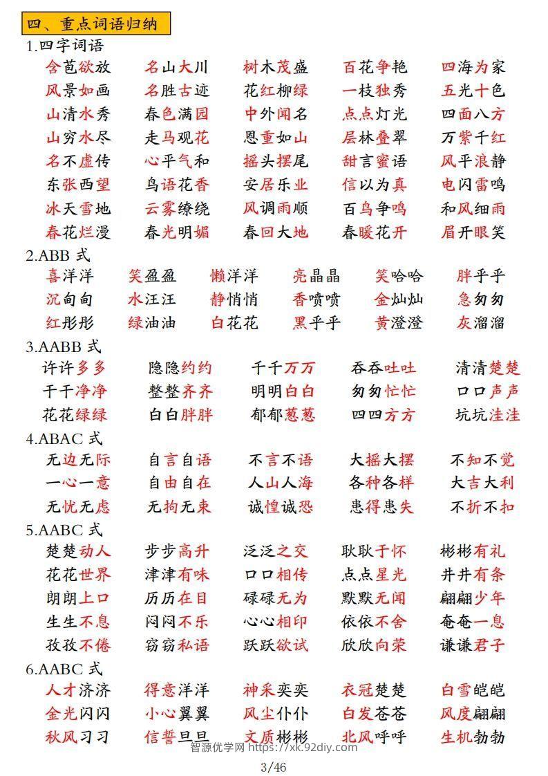 图片[3]-二年级上册语文高频考点汇总-智源优学网