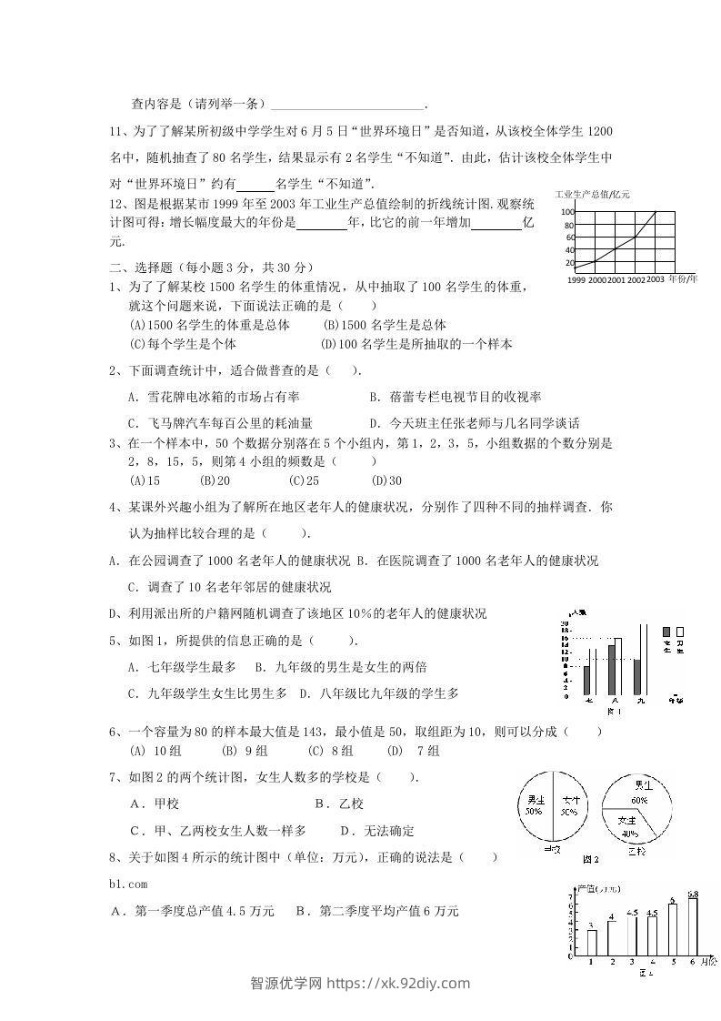 图片[2]-七年级上册数学第六章试卷及答案北师大版(Word版)-智源优学网