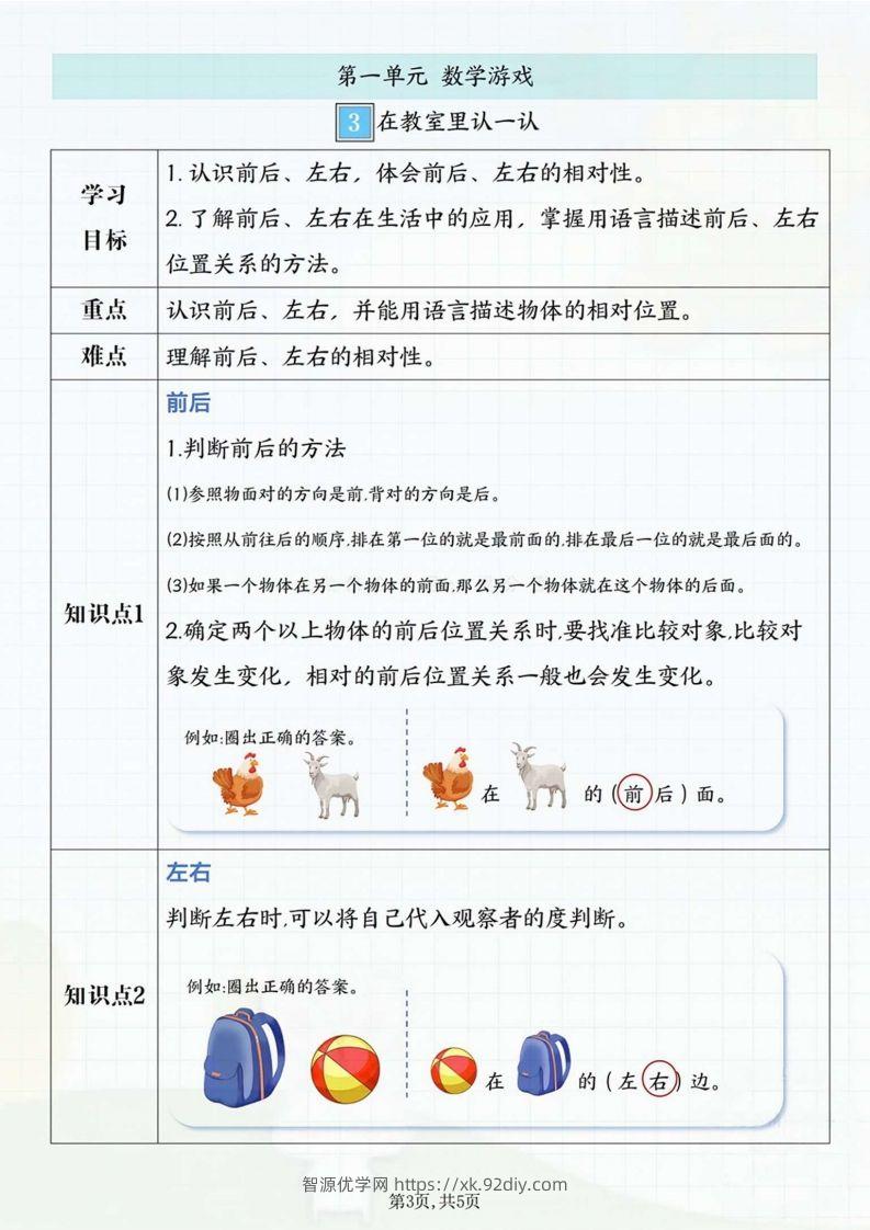 图片[3]-一年级上册数学重点知识汇总-智源优学网