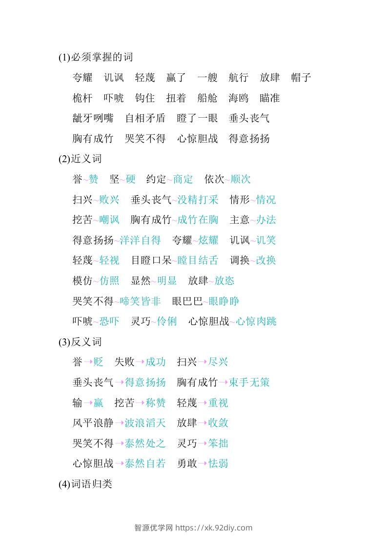 图片[2]-五年级语文下册第六单元知识小结（部编版）-智源优学网