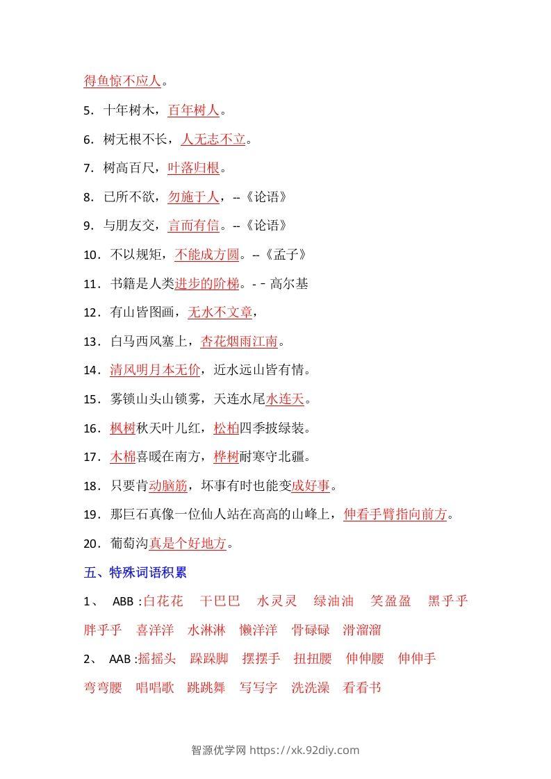 图片[2]-【全册重点知识汇总】二上语文-智源优学网