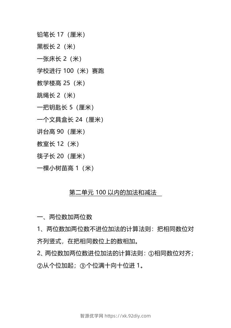 图片[2]-二上人教版数学重点知识点汇总预习-智源优学网