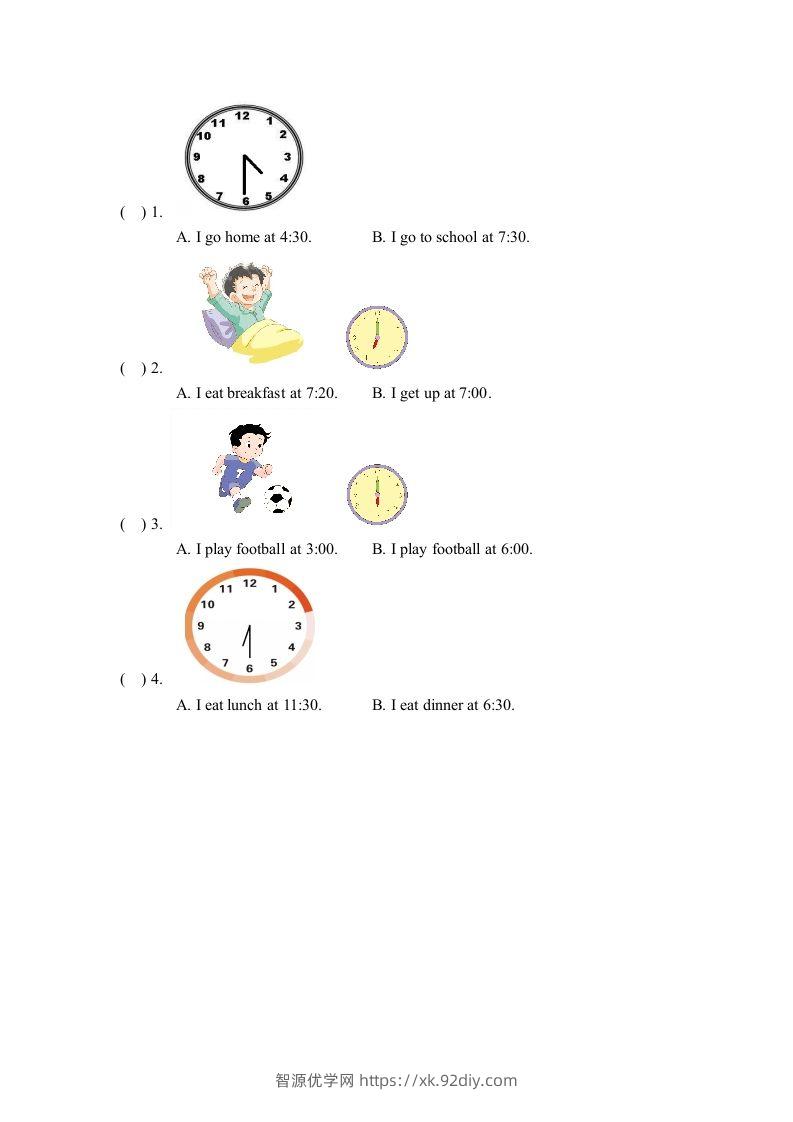 图片[3]-二年级英语下册Unit5_单元测试卷（人教版）-智源优学网