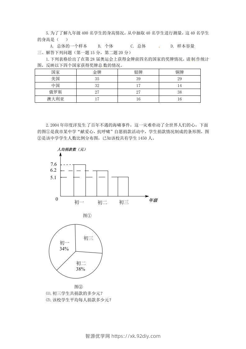 图片[2]-河南周口扶沟县七年级下册数学第十章第一节试卷及答案人教版(Word版)-智源优学网