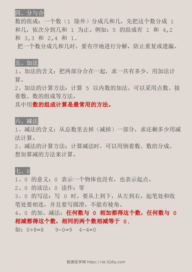 图片[3]-【一上】数学必背汇总-智源优学网