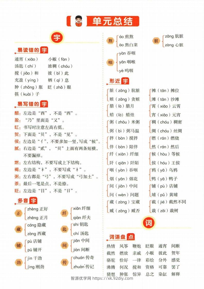 ❤六年级下册语文单元总结-智源优学网