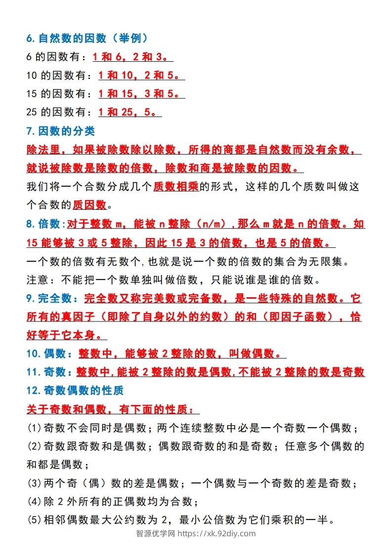 图片[2]-五年级数学下册必背知识点归纳整理-智源优学网