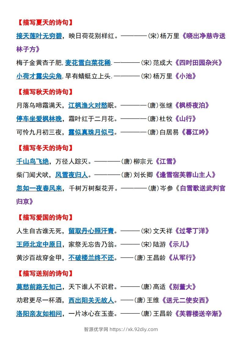 图片[2]-【期末重点必背知识点梳理】五上语文-智源优学网