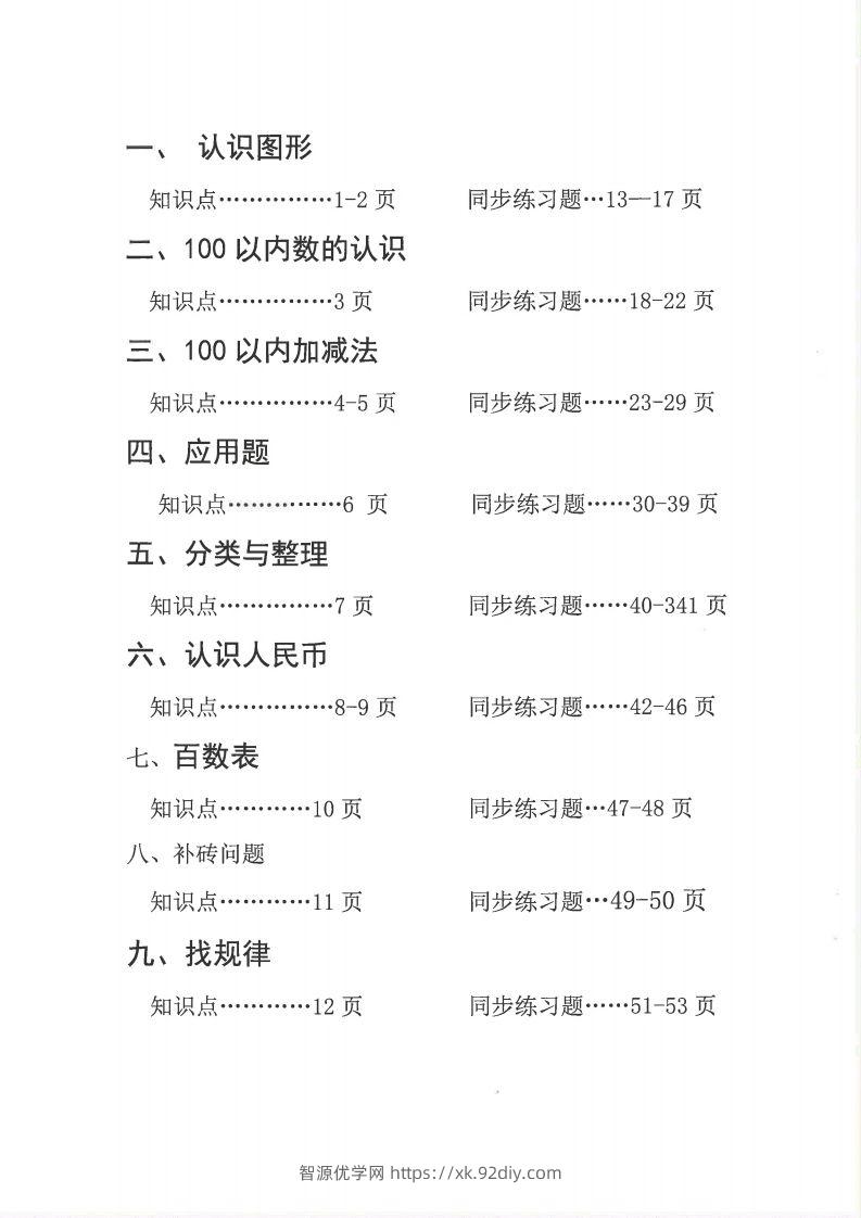 图片[2]-2015新一年级下册数学九大专项合集-智源优学网