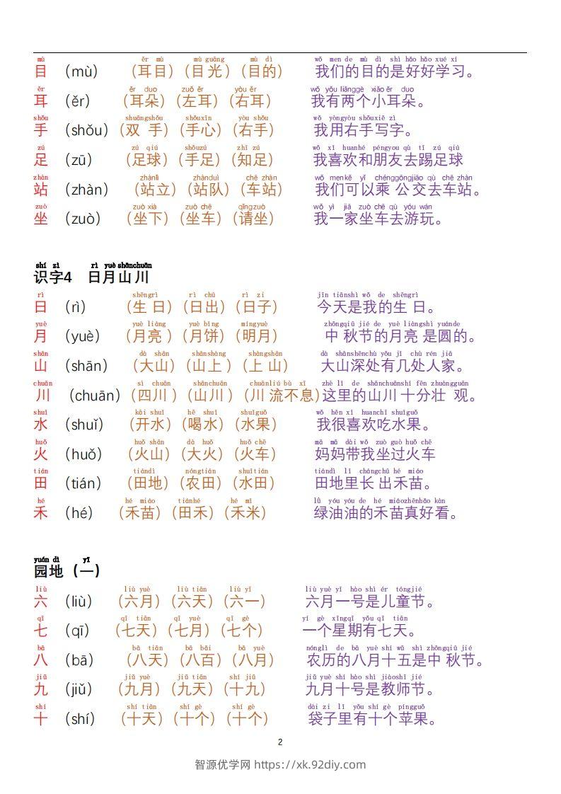 图片[2]-【24秋-每日晨读彩色阅读本】一上语文-智源优学网