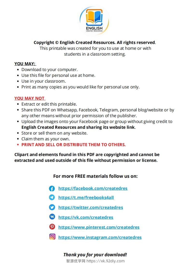 图片[2]-【英语】SpaceColoringBookCopyright2021EnglishCreatedResources-智源优学网