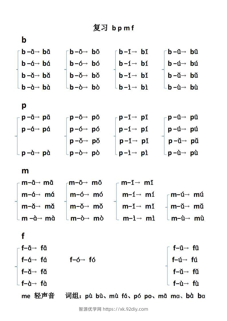 【拼音】【拼音】拼读-智源优学网