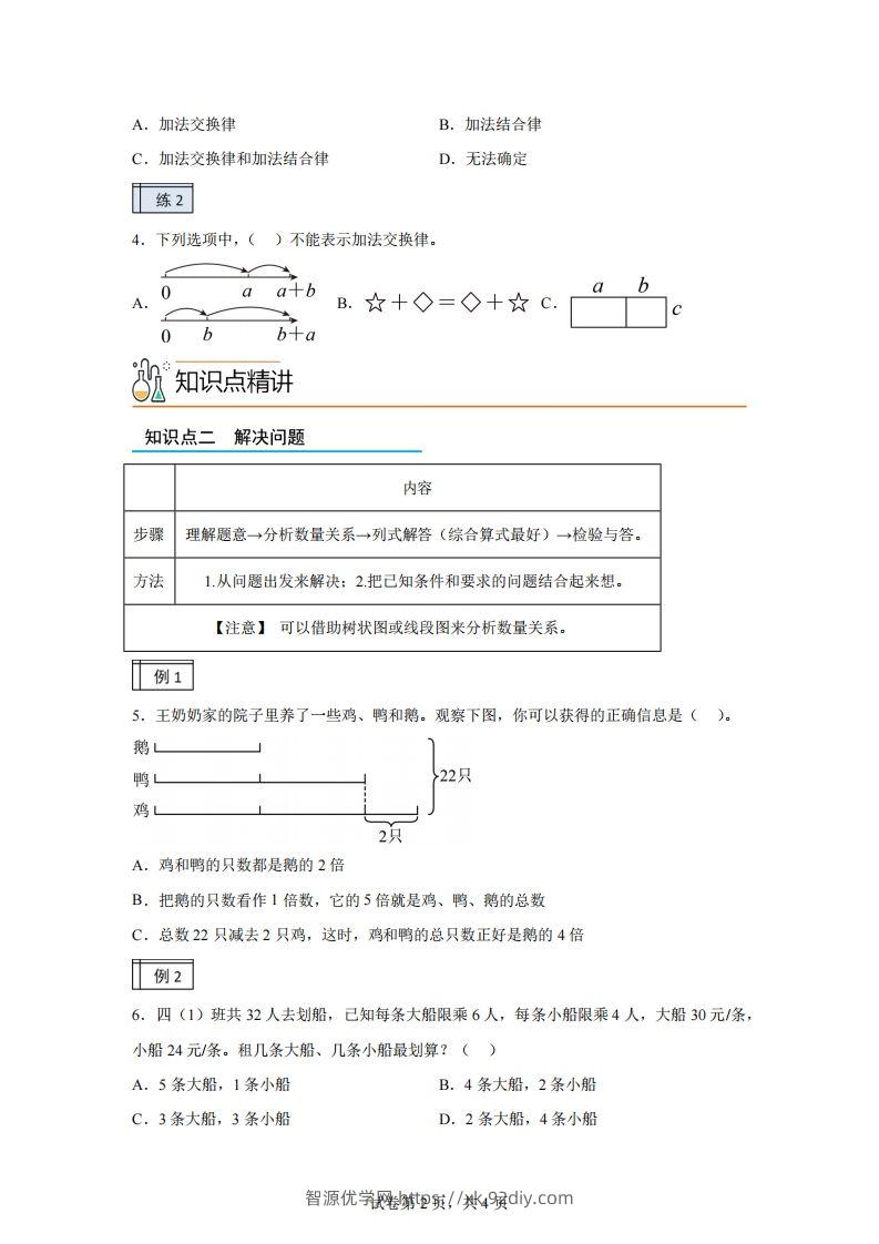 图片[2]-【课时】沪教版四下数学1.3复习与提高（3）练习卷-智源优学网