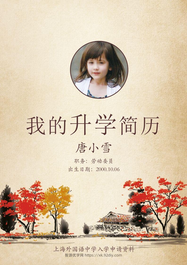 多页-小升初简历32-智源优学网