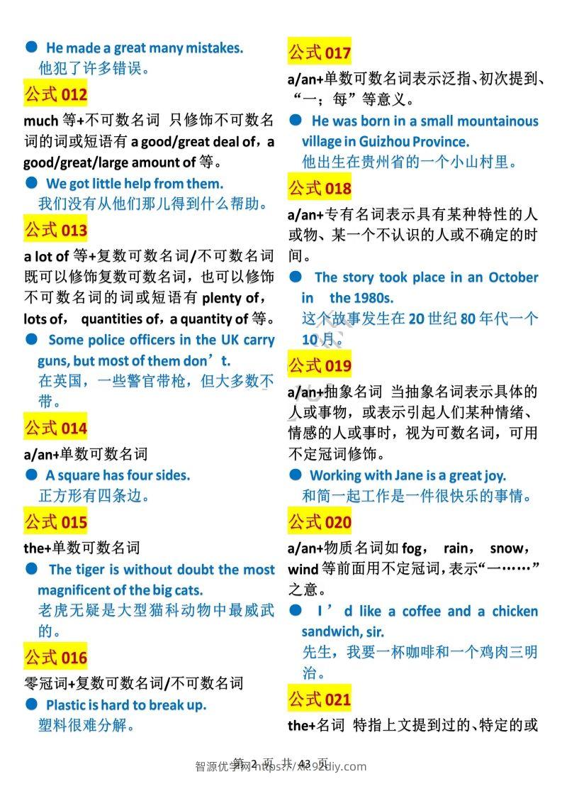 图片[2]-英语400个语法公式全汇总(1)-智源优学网