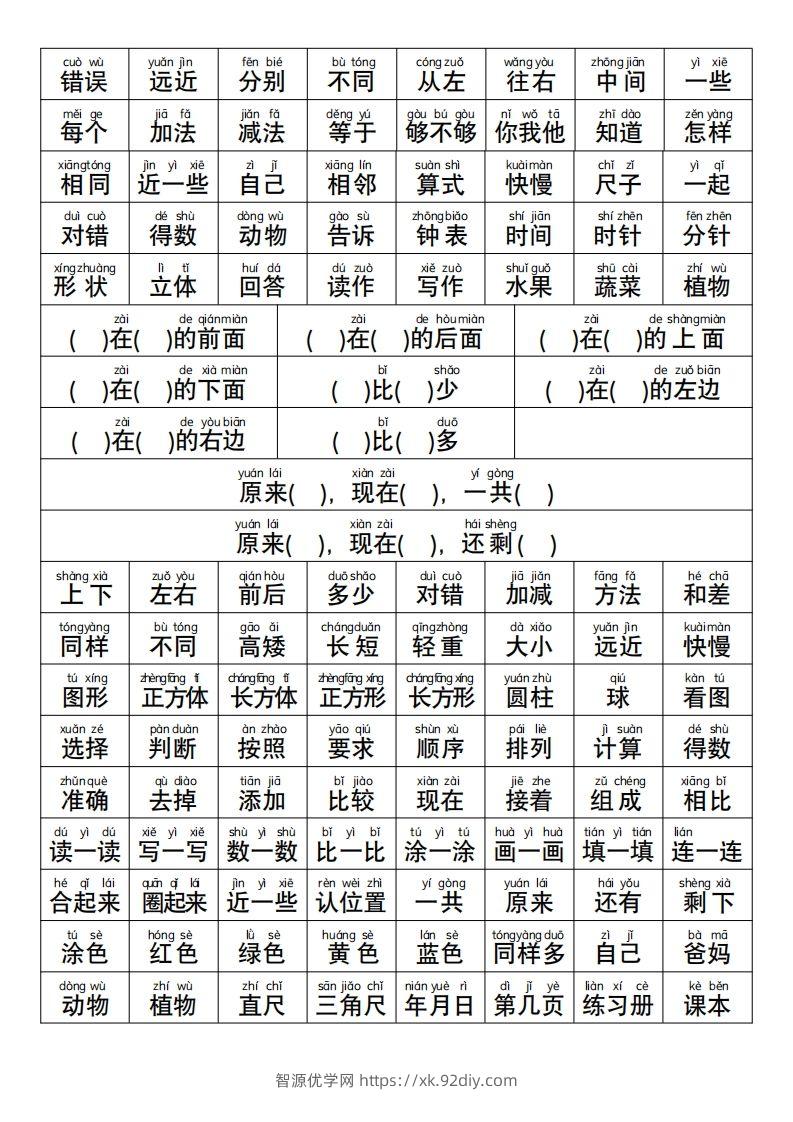 图片[2]-幼小衔接语文常用字词认读-智源优学网