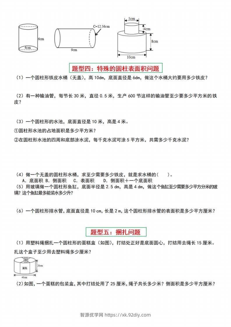图片[2]-小升初数学【圆柱与圆锥常见十六大题型】-智源优学网