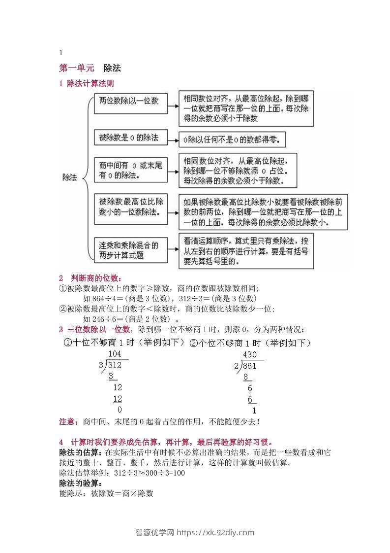 北师大版三年级（下册）数学知识要点归纳-智源优学网