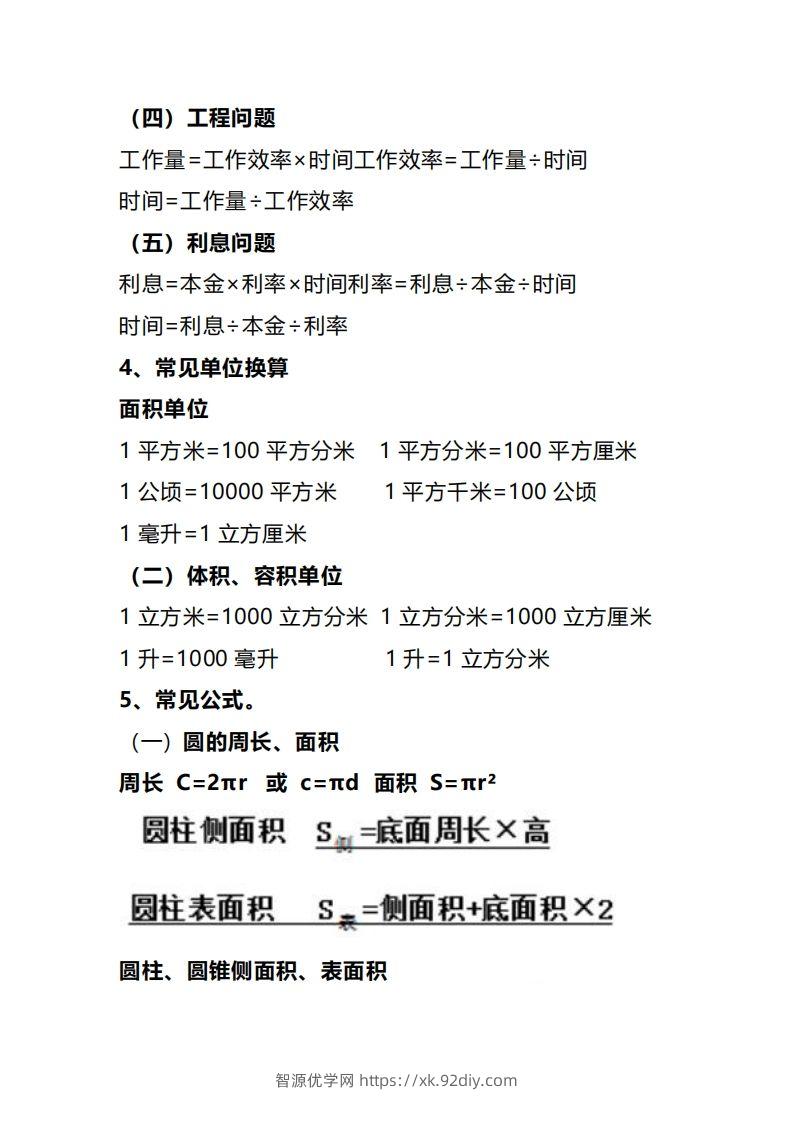 图片[2]-六下数学重要知识点+考点提纲汇总(1)-智源优学网