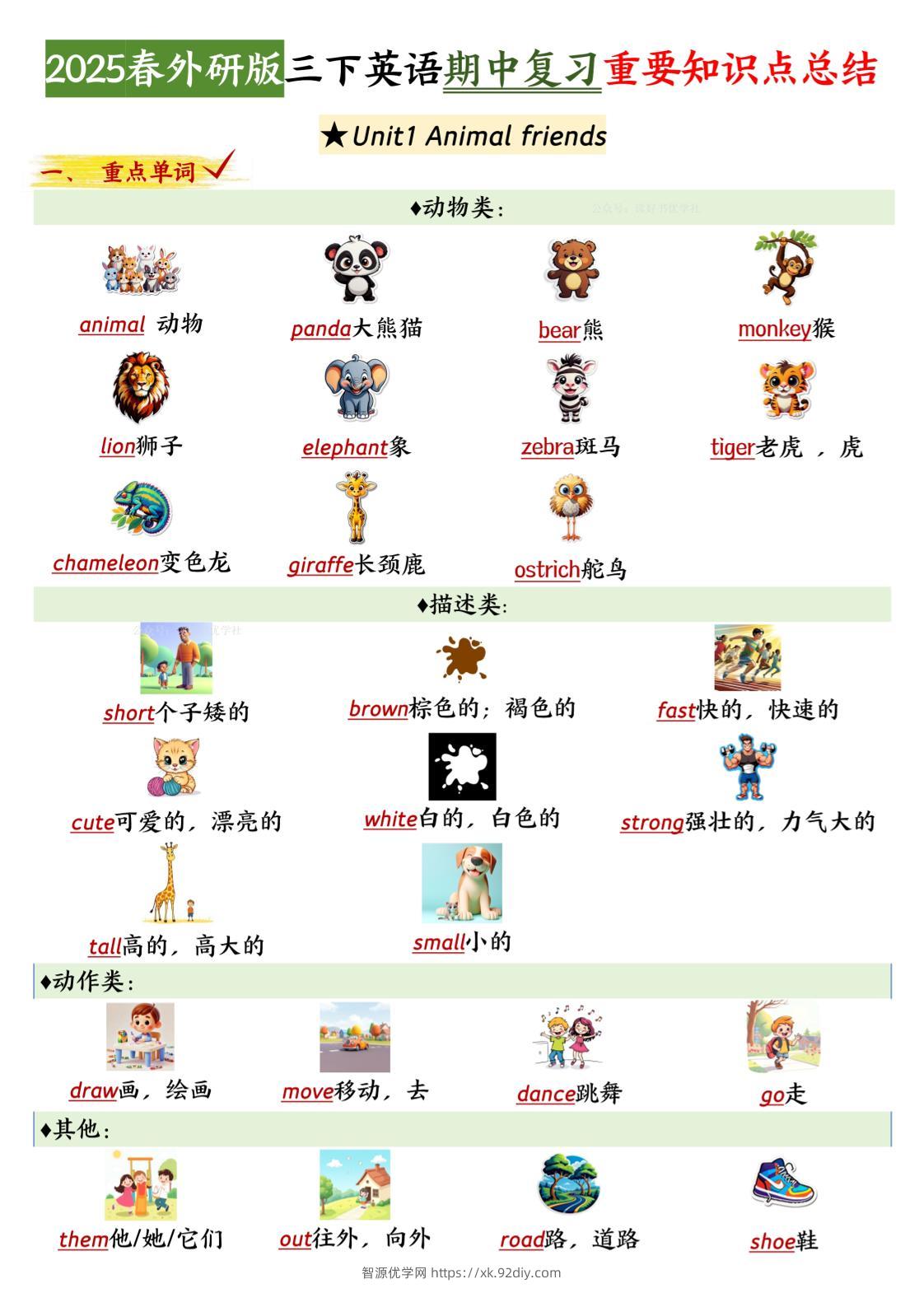 三下英语外研期中知识清单2-智源优学网