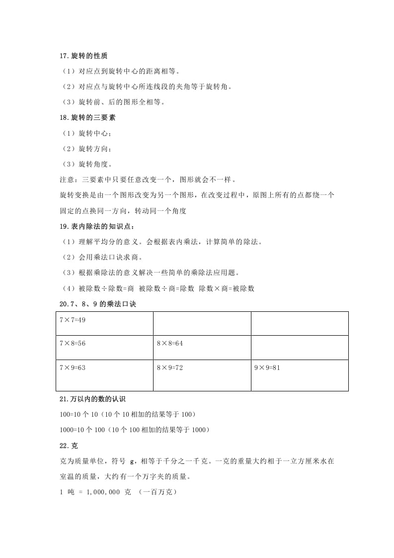 图片[3]-二年级数学下册小学知识点归纳-智源优学网