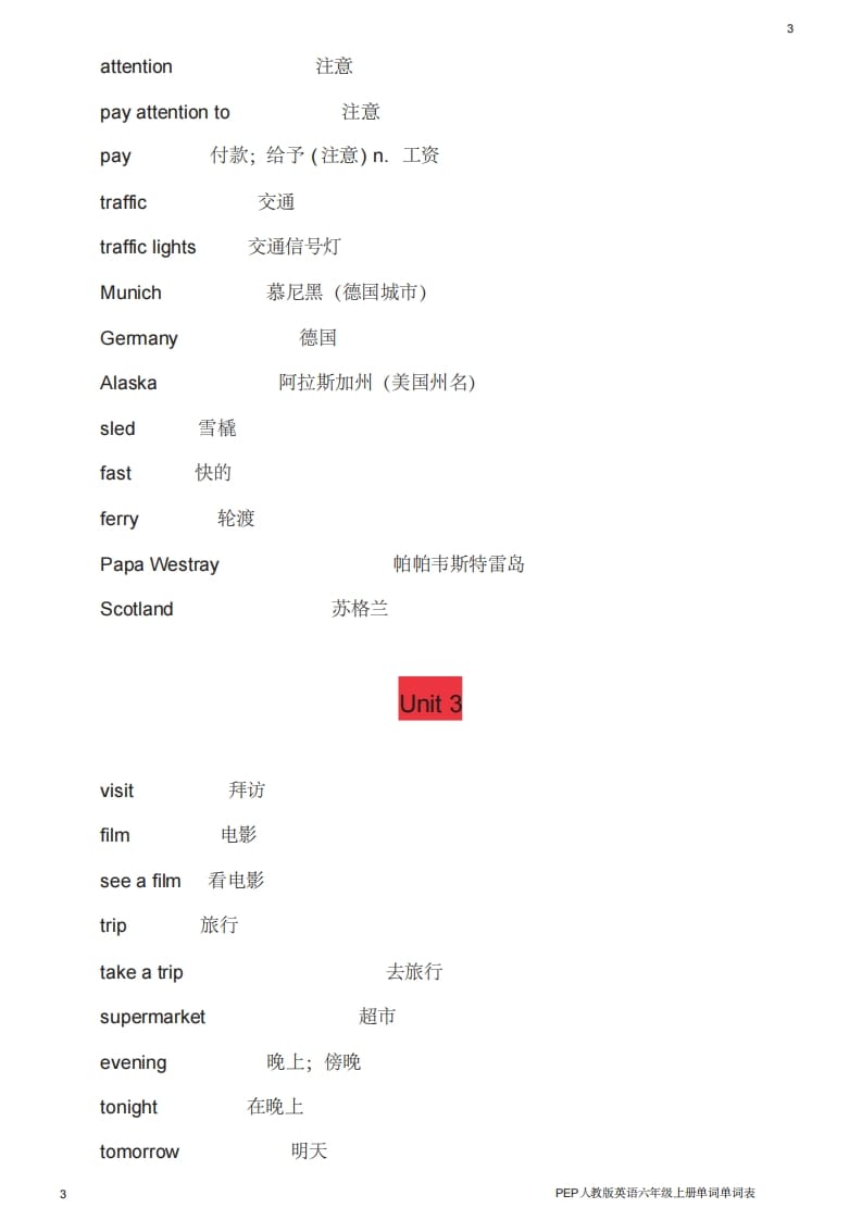 图片[3]-六年级英语上册单词表（人教版PEP）-智源优学网