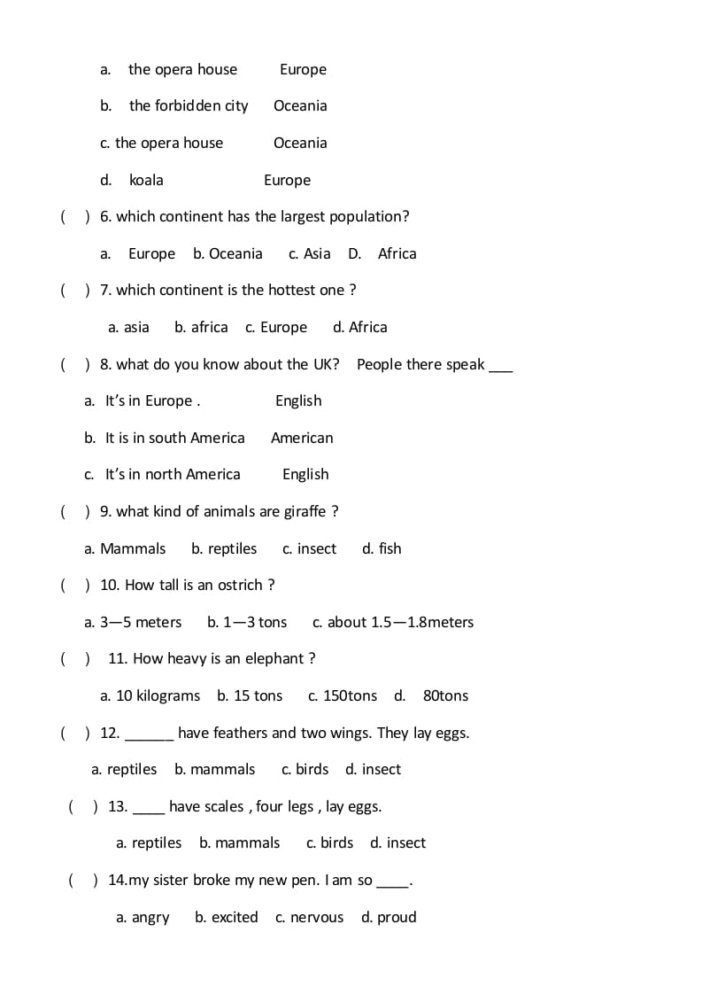 图片[2]-六年级英语上册期末试卷4（人教版一起点）-智源优学网