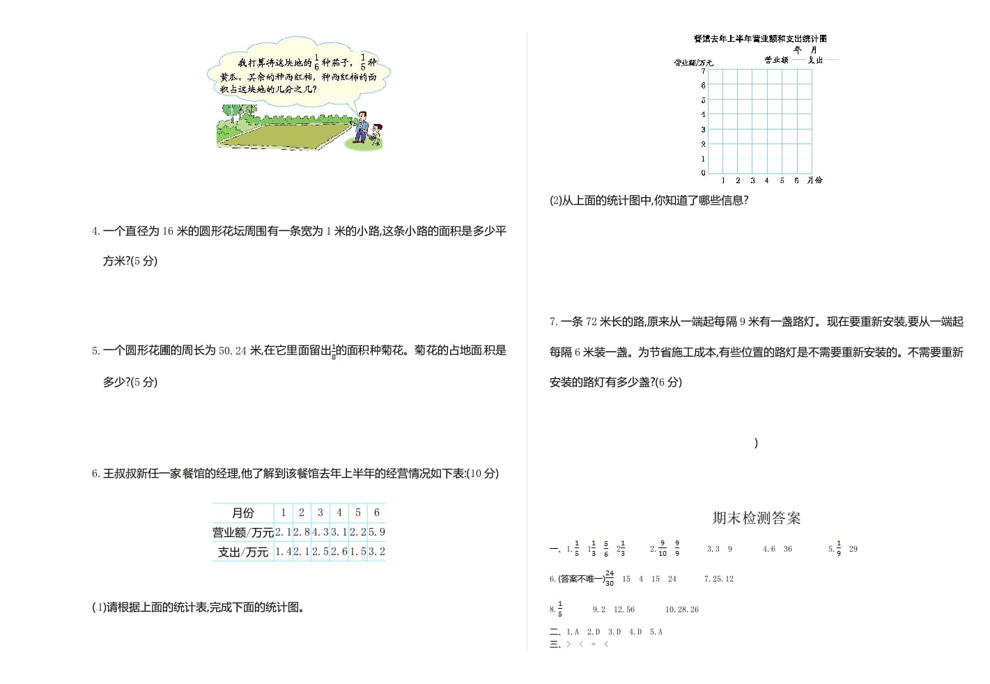 图片[3]-五年级数学下册苏教版下学期期末测试卷1-智源优学网