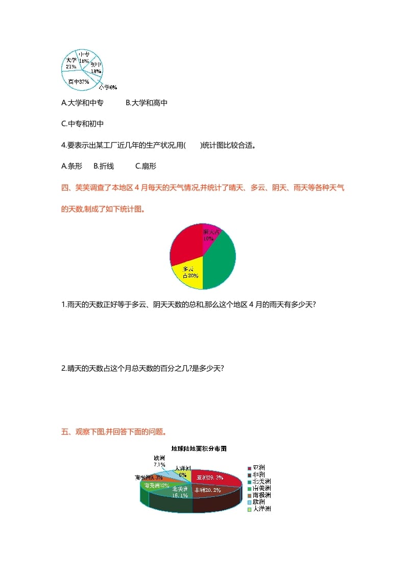图片[2]-六年级数学上册第五单元测试卷（北师大版）-智源优学网