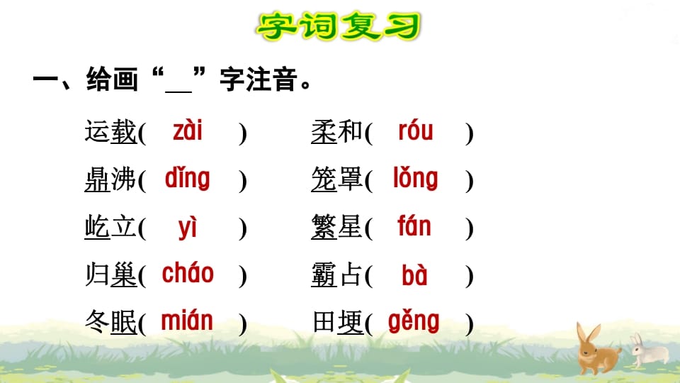 图片[2]-四年级语文上册第1单元复习-智源优学网