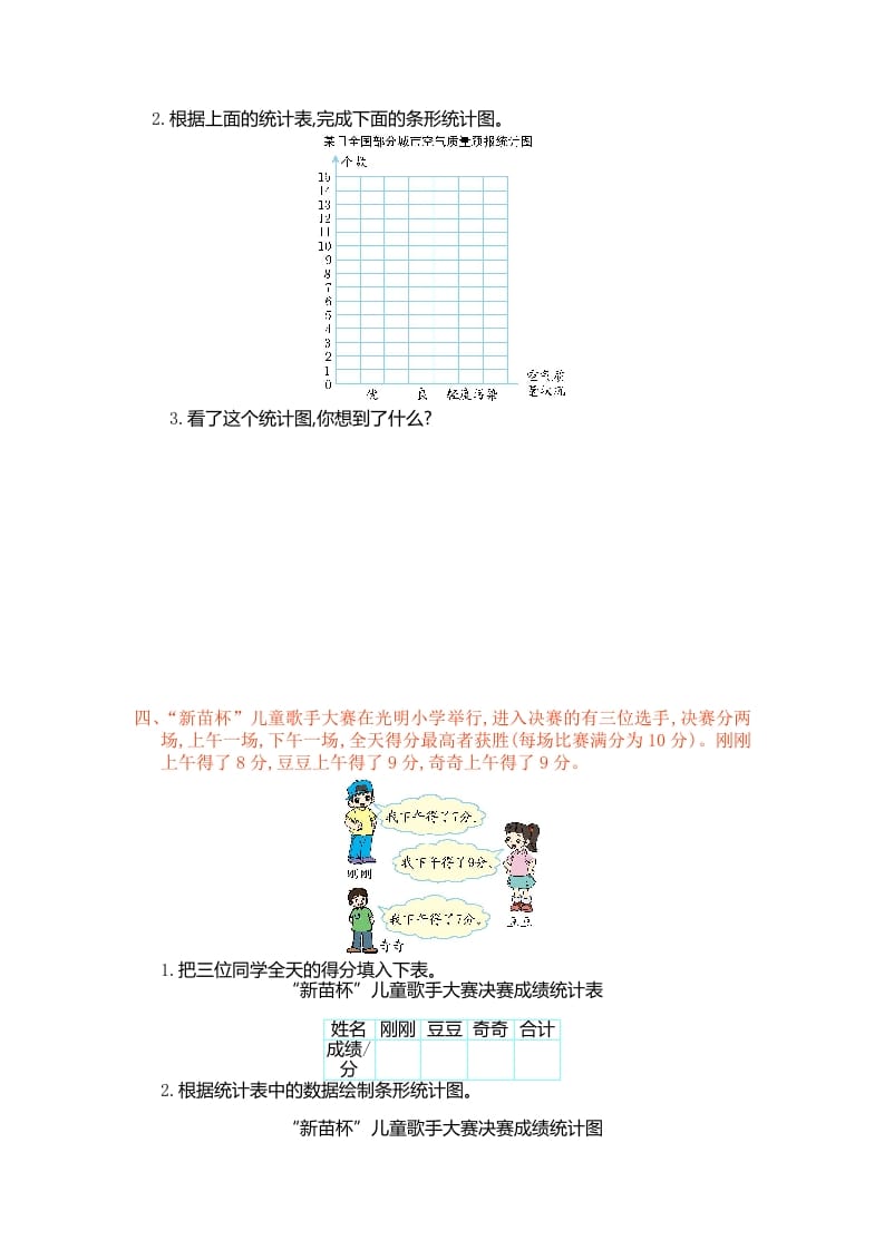 图片[3]-四年级数学上册第七单元测试卷（人教版）-智源优学网
