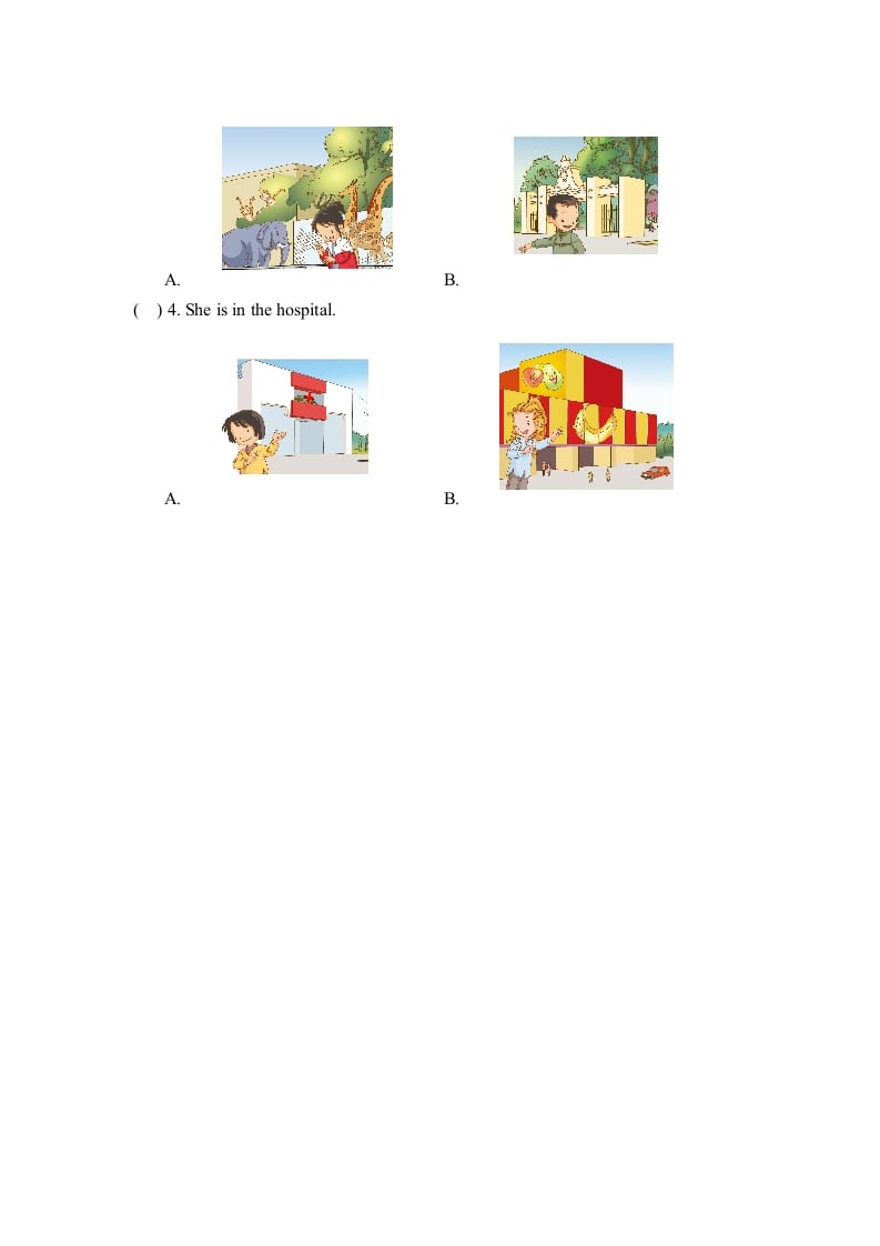 图片[3]-二年级英语上册Unit4_单元测试卷（人教版一起点）-智源优学网