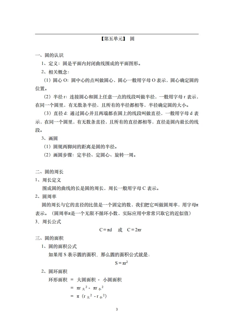 图片[3]-六年级数学上册素材-核心知识点总结人教新课标（人教版）-智源优学网