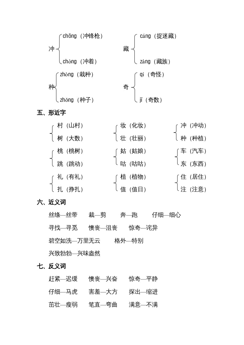 图片[2]-二年级语文下册第一单元知识点梳理-智源优学网