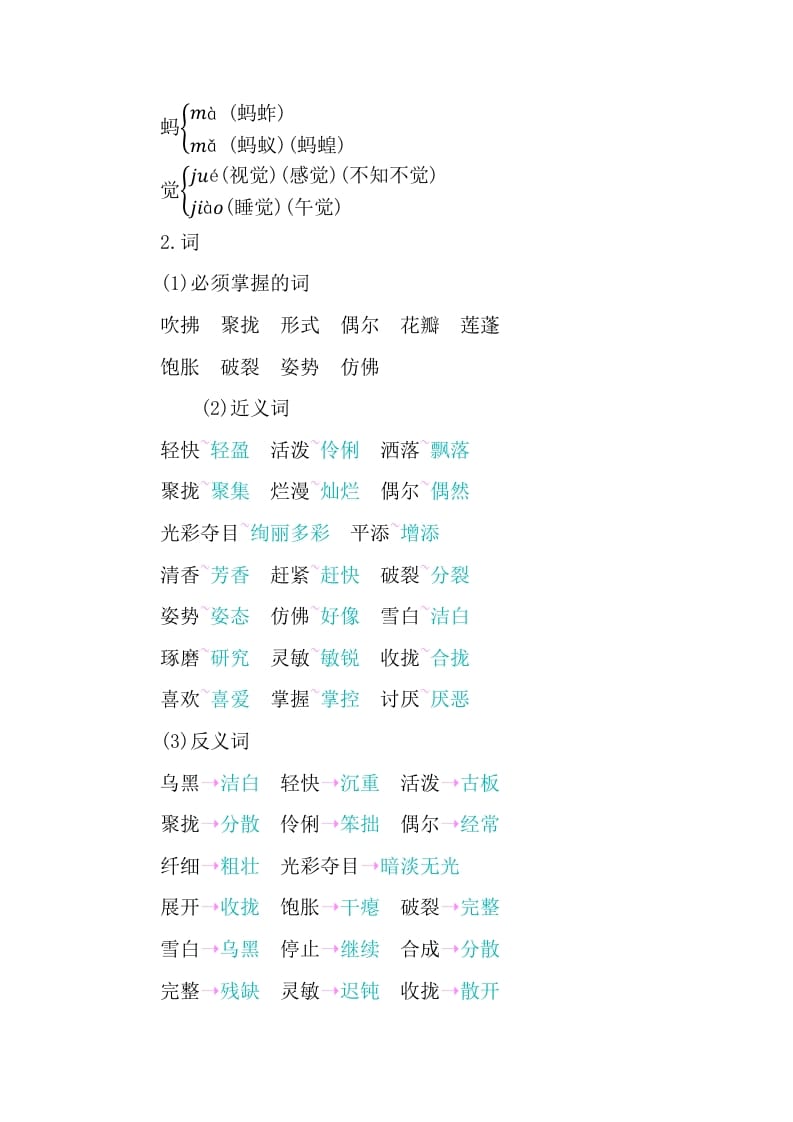 图片[2]-三年级语文下册第一单元知识小结-智源优学网