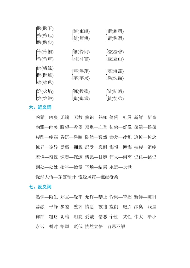 图片[2]-六年级语文上册第八单元单元知识小结（部编版）-智源优学网