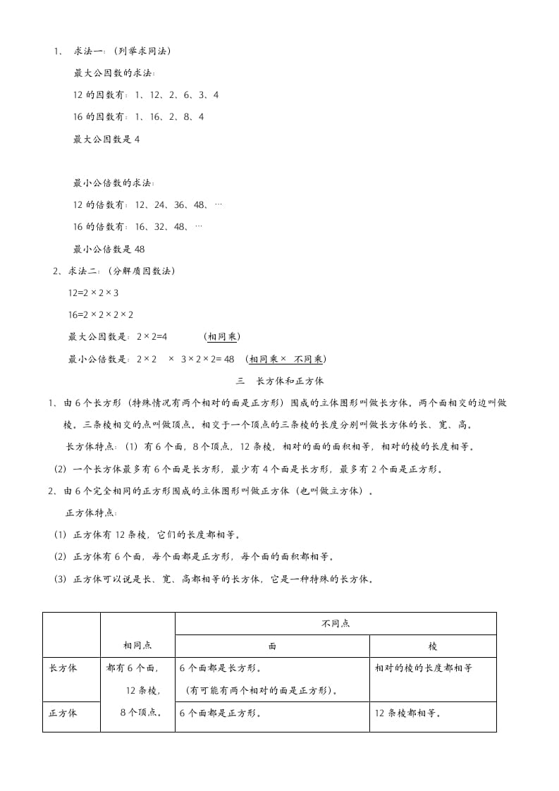 图片[3]-五年级数学下册最全面人教版知识点归纳总结-智源优学网
