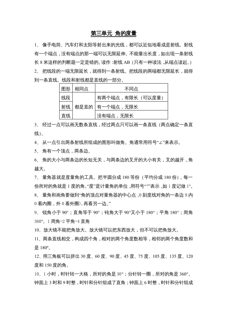 四年级数学上册第3单元归纳总结（人教版）-智源优学网